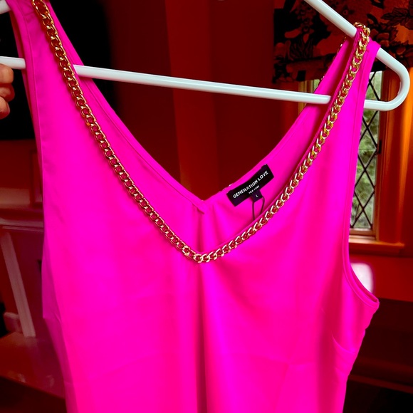 Dallas Chain Tank, Generation Love, Hot Pink, size L, new - Picture 2 of 3